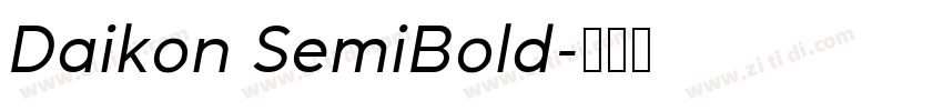 Daikon SemiBold字体转换